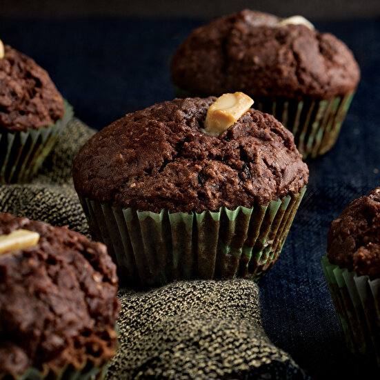 Muzlu Tam Buğday Unlu Beyaz Çikolatalı Muffin