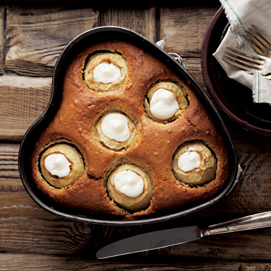 Elmalı Muhallebili Kek