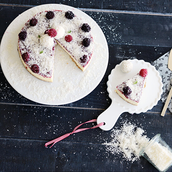 Böğürtlenli Frambuazlı Cheesecake