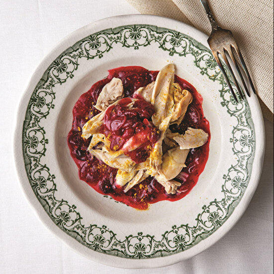 Cranberry Soslu ve Zerdeçallı Tavuk