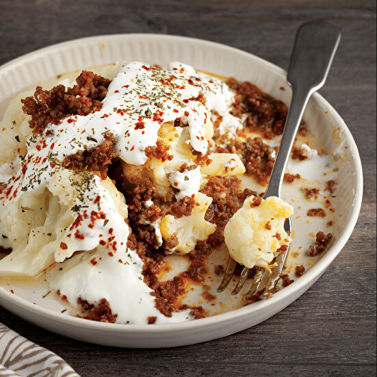 Kıymalı Yoğurtlu Karnabahar