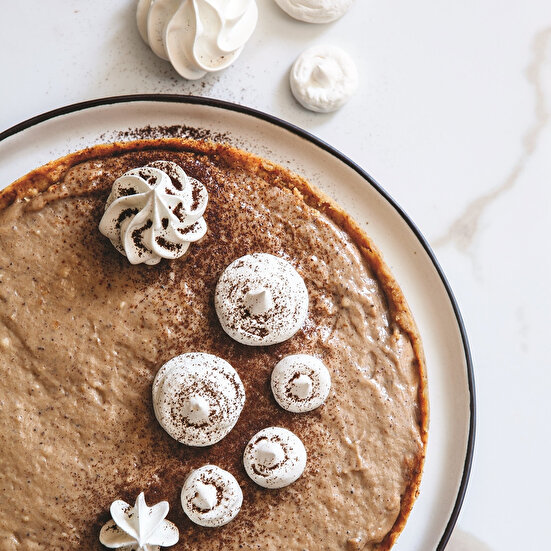 Kahveli Tarçınlı Bezeli Tart