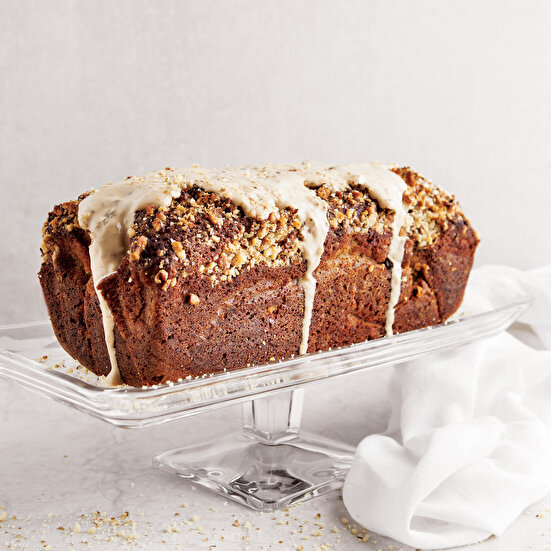 Kahve Glazürlü Bal Kabaklı Kek