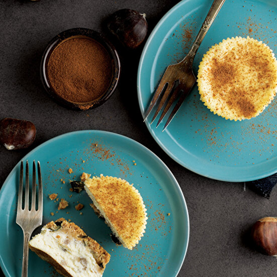 Tarçınlı Kestaneli Cheesecake