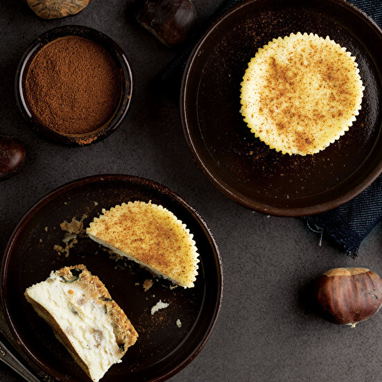 Tarçınlı Kestaneli Cheesecake