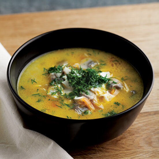 Kremalı Mantarlı Levrek Çorbası
