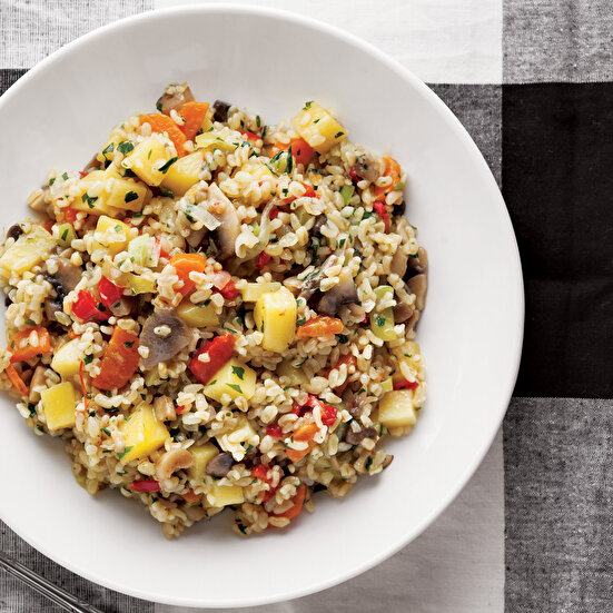 Patatesli Sebzeli Bulgur Pilavı