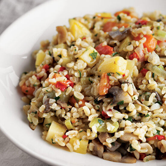 Patatesli Sebzeli Bulgur Pilavı