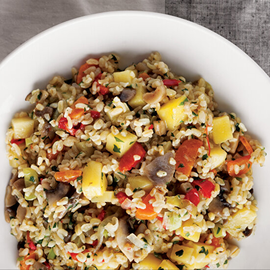 Patatesli Sebzeli Bulgur Pilavı