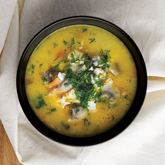 Kremalı Mantarlı Levrek Çorbası