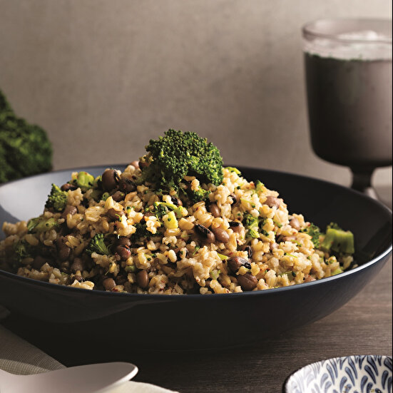 Börülce ve Brokolili Firik Pilavı