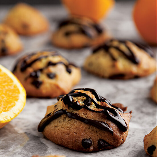 Portakallı Çikolatalı Sünger Kurabiye