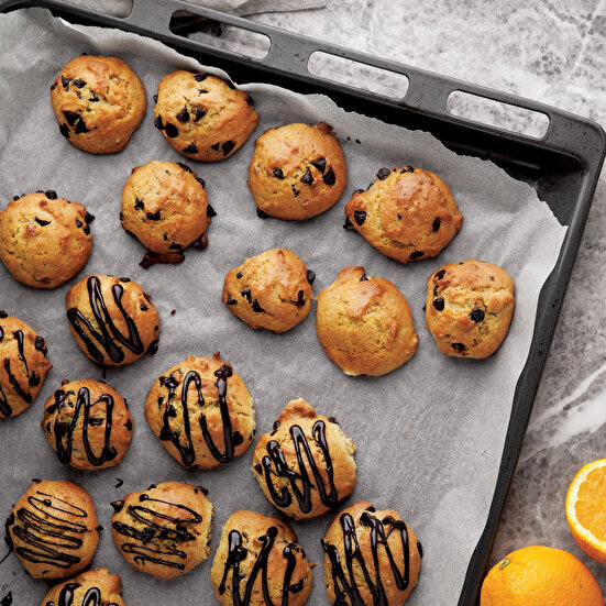 Portakallı Çikolatalı Sünger Kurabiye