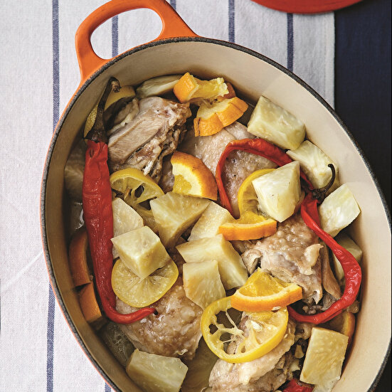 Portakallı Kemikli Hindi Haşlama