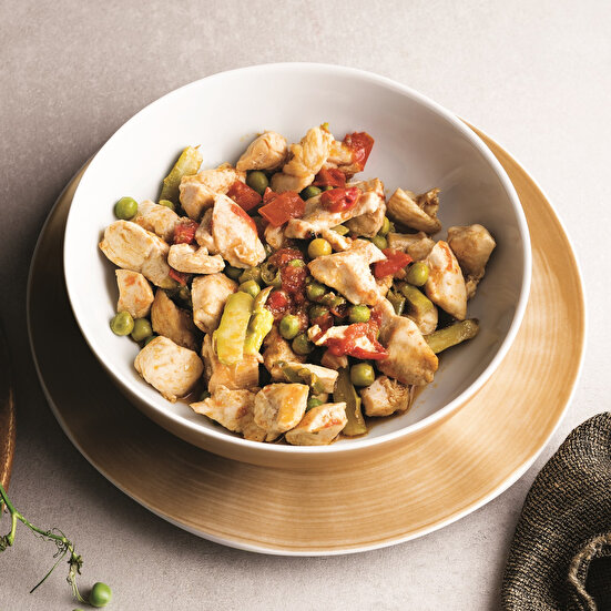 Kimyonlu Tavuklu Bezelye