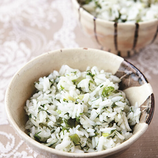 Taze Otlu Pirinç Pilavı