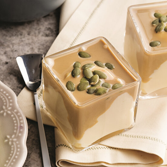 Tahinli ve Kabak Çekirdekli Muhallebi