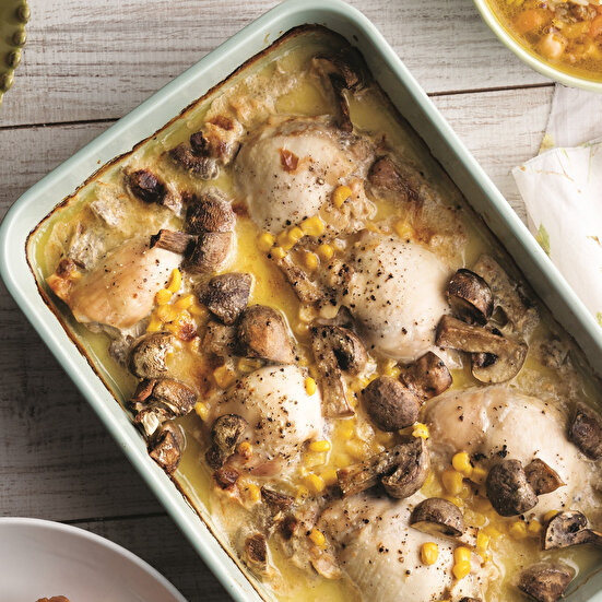 Fırında Kremalı Tavuk