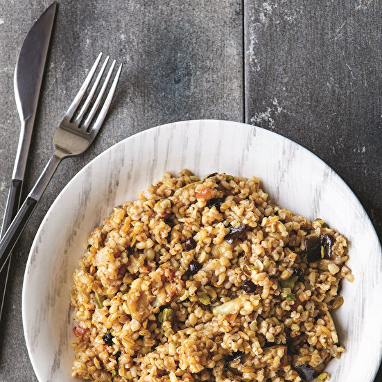 Patlıcanlı Firik Pilavı