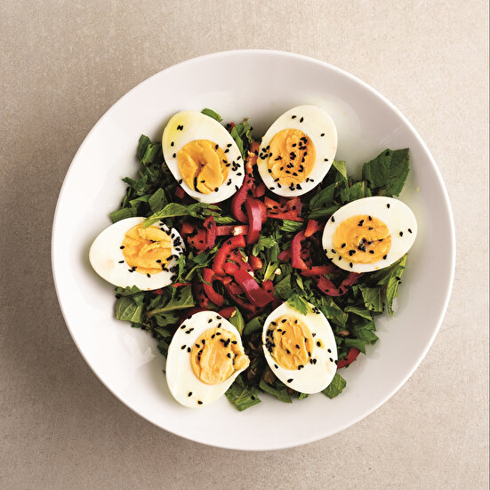 Yeşil Mercimekli Yumurta Piyazı