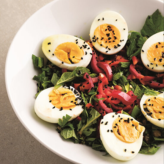 Yeşil Mercimekli Yumurta Piyazı