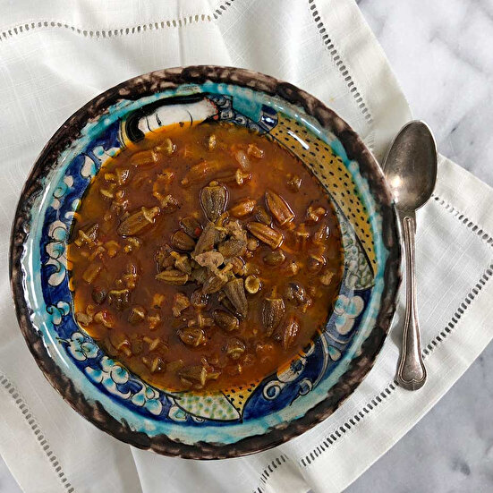 Kuru Bamya Çorbası 