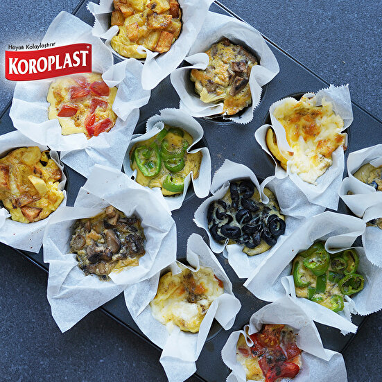 Muffin Kalıplarında Omlet