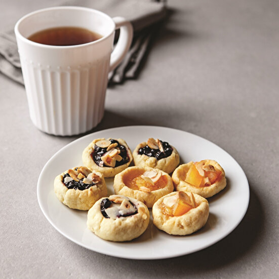 Reçelli Düğme Kurabiye