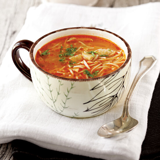 Kerevizli Tavuklu Şehriye Çorbası