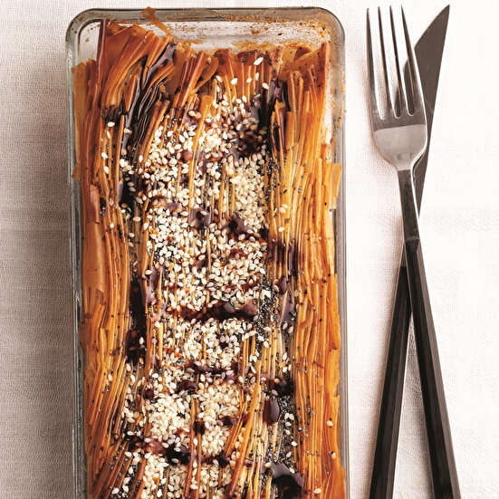 Baklavalık Yufkadan Şekersiz Tatlı