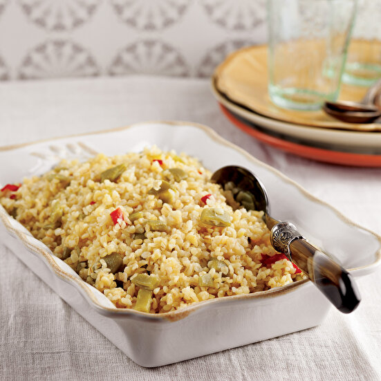 Yeşil Fasulyeli Bulgur Pilavı