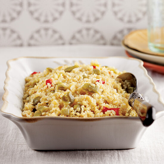 Yeşil Fasulyeli Bulgur Pilavı