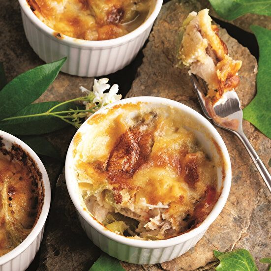 Tavuklu Fasulyeli Graten