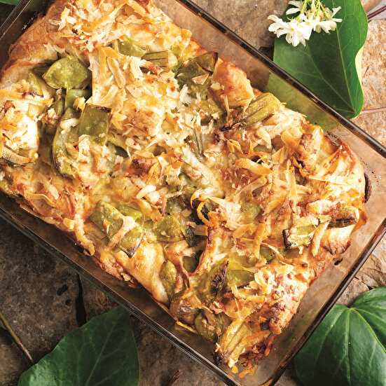 Parmesanlı Fasulyeli ve Bamyalı Pırtık Böreği