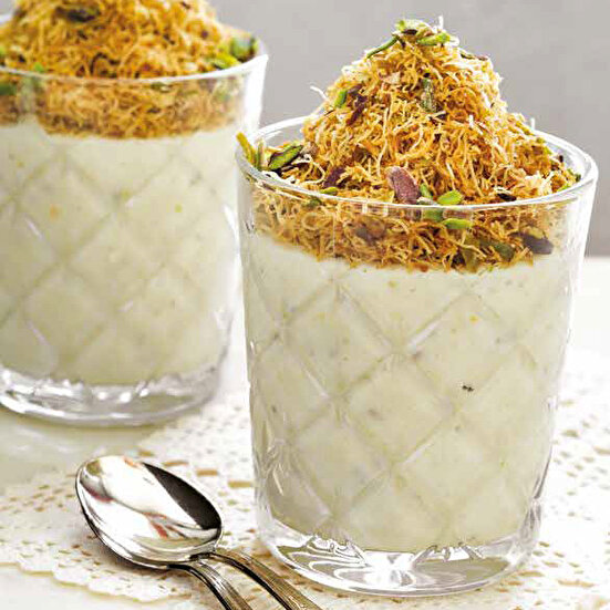 Çıtır Kadayıflı Fıstıklı Keşkül