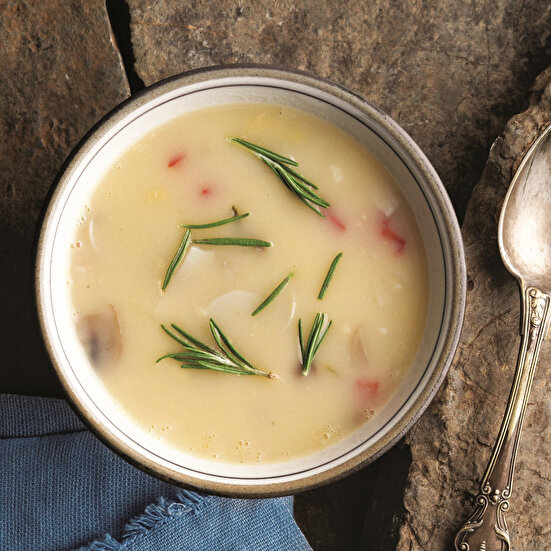 Bademli Biberli Mantar Çorbası