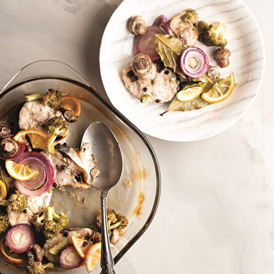 Fırında Mantarlı Palamut