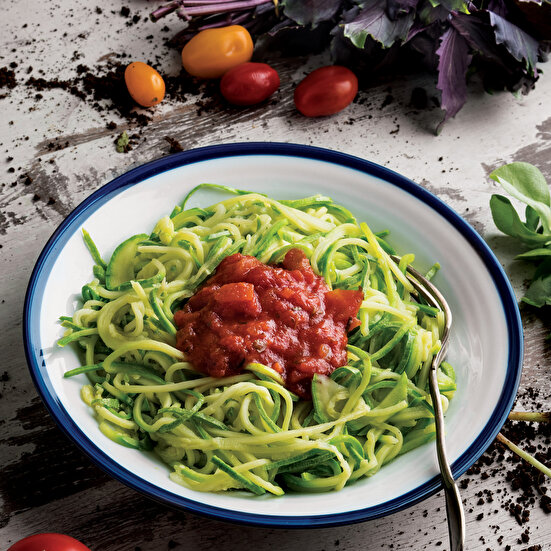 Domates Soslu Kabak Spagetti