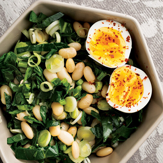 Ispanaklı Kuru Fasulye Piyazı