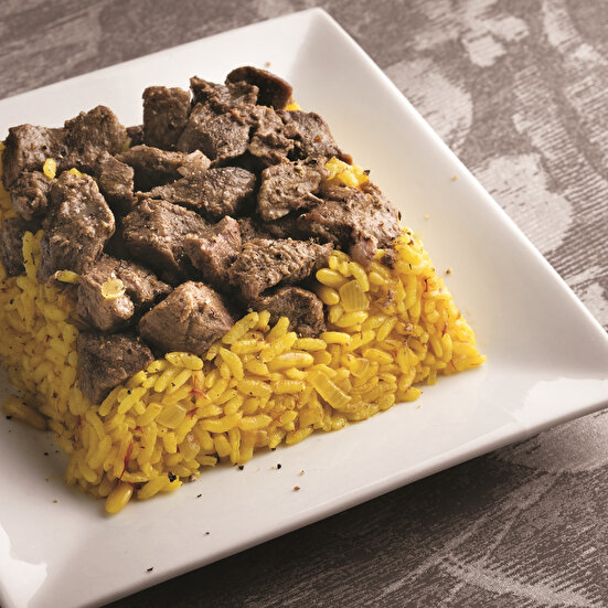 Etli Safranlı Zerdeçallı Pilav