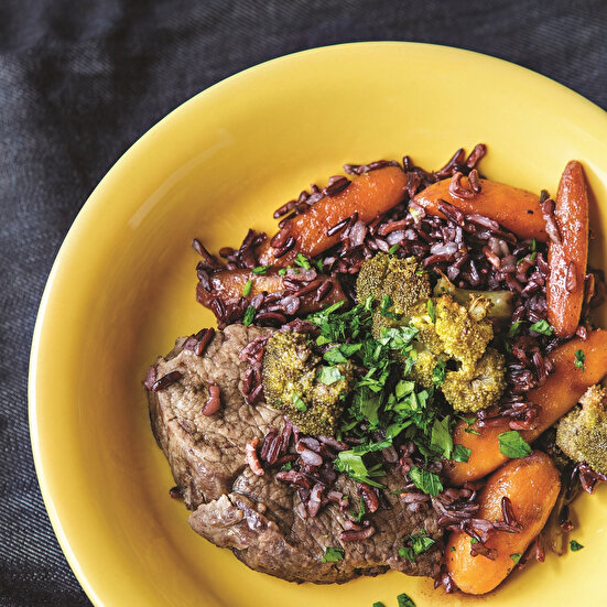 Fırın Poşetinde Yabani Pirinçli Bonfile