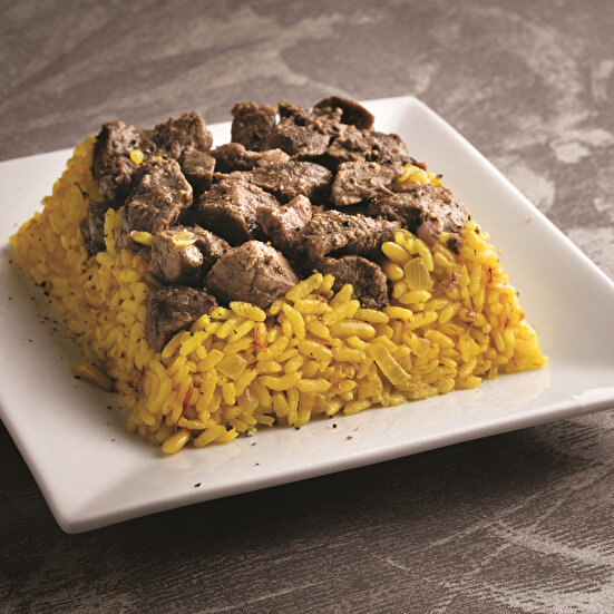 Etli Safranlı Zerdeçallı Pilav