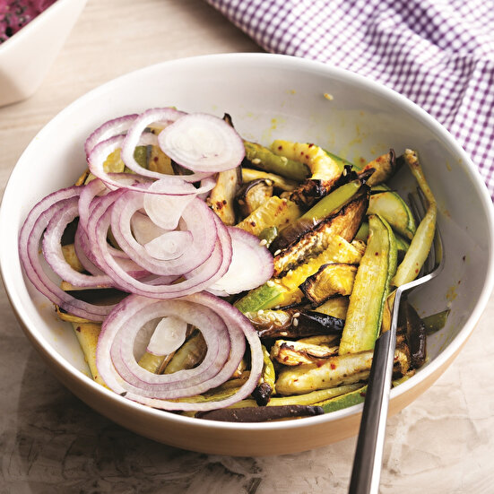 Balzemik Soslu Patlıcan Kabak Sote