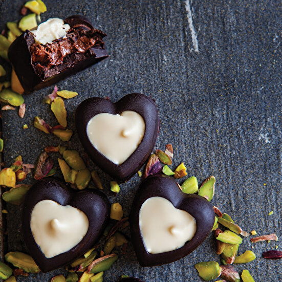 Bal Kabağı Dolgulu Kalp Çikolata
