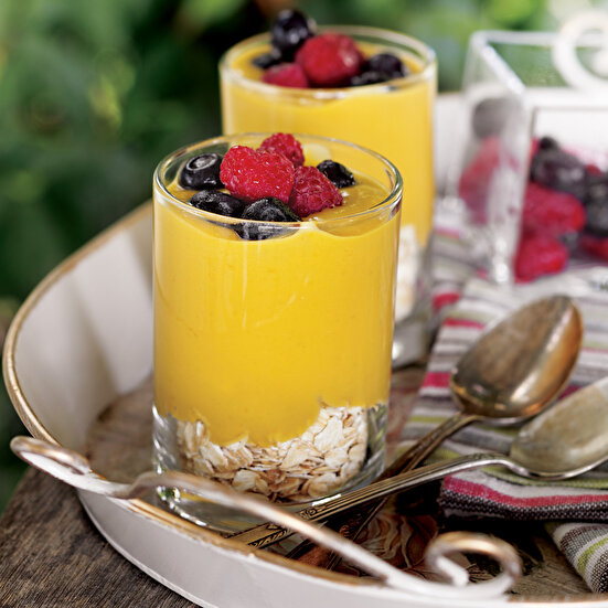 Mangolu ve Hindistan Cevizli Puding