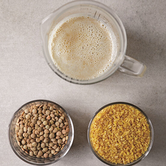 Tavuk Suyuna Mercimekli Bulgur Pilavı