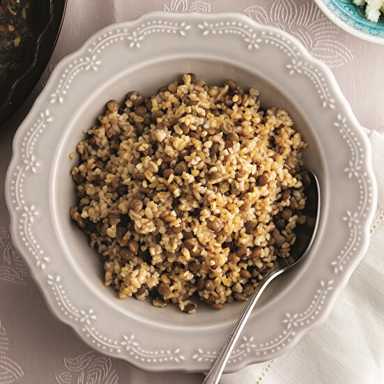 Yeşil Mercimekli Bulgur Pilavı