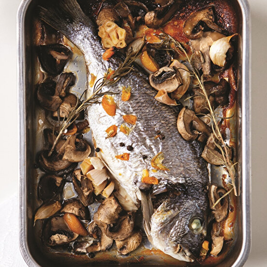 Fırında Kumkuatlı Çipura