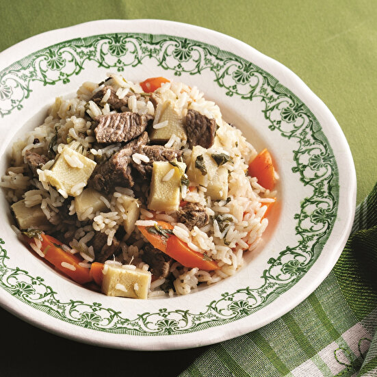 Etli Enginar Pilavı