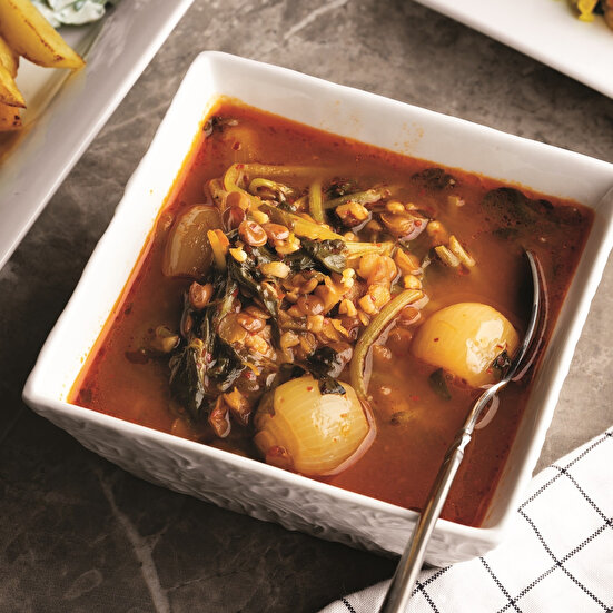 Mercimekli Semizotu Yemeği